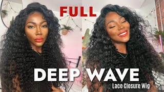 This Is Wig Is So Full! Wow | Deep Wave Closure Wig | Hermosa Hair