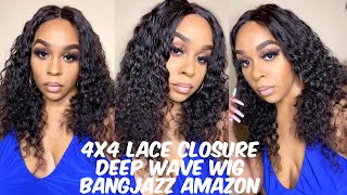 Deep Wave Human Hair Lace Closure Wig | Bangjazz Amazon | Lindsay Erin