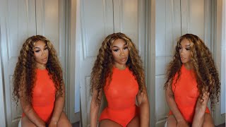Lace Closure Wig Instal + Highlight Deep Wave Ft. Allove Hair