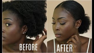 Super Slick Ponytail With Type 4 Hair || Natural Hair Tutorial