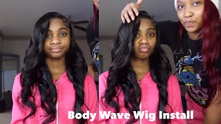 Install This Body Wave Wig W/ Me On @Vickylu777  | Super Laid Wig Install | Ft. Anicekiss