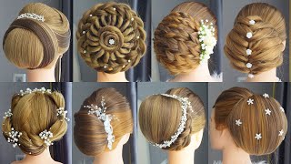 Top 9 Bun Hairstyles For Long Hair |  Easy Hairstyle For Wedding & Party