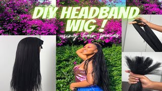 Diy Headband Wig Using Hair Piece/Braiding Hair *Underr200| South African Youtuber