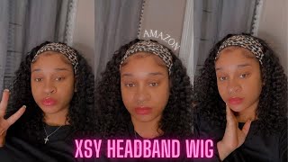 50$ Deep Wave Headband Wig From Amazon!! Xsy Hair