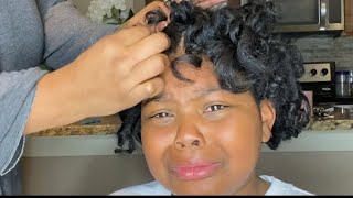 She Hates Her Hair! Bantu Knots On Relaxed Hair