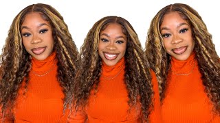 Easy 4X4 Closure Wig Install For Beginners| Highlight Colored Deep Wave Hair Ft. Hairsmarket