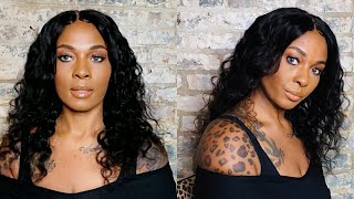 $95 For 22 Inches Of Human Hair!  Celebrity 100% Human Hair Hd Lace Part Wig Deep Wave Ft Samsbeauty