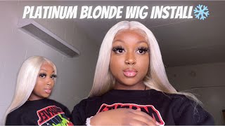 Icy Platinum Blonde Closure Wig Install | Ft. Luimere Hair Amazon