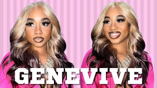 Best Reverse Ombre!! Outre Synthetic Hair Sleeklay Part Hd Lace Front Wig - Genevive
