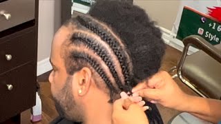Short Hair / Thining Front / Cornrow On Mens Hair With Undetectable Extension