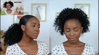 How To Diy A Ponytail On Natural Hair Without A Drawstring Or Crochet!