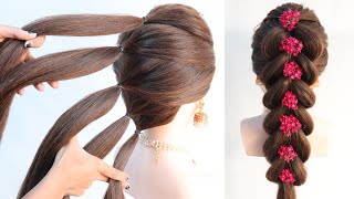 Quick Ponytail Hairstyle For Girls | Wedding Hairstyle For Long Hair