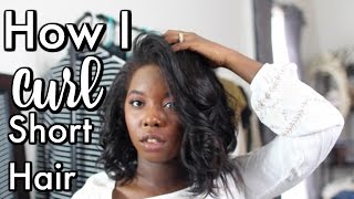 How I Curl Short Hair W/ A Straightener