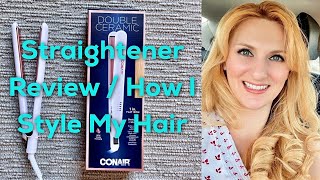Conair Double Ceramic Flat Iron Hair Straightener Review And How I Curl My Hair With A Straightener