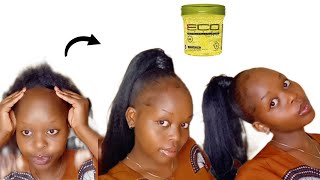 How To Sleek High Ponytail On Short Hair With Gel And Water!#Highponytail #Shorthairstyles #4Chair