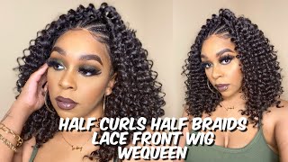 Half Braids Half Curls 13X4 Lace Front Wig | Wequeen | Lindsay Erin