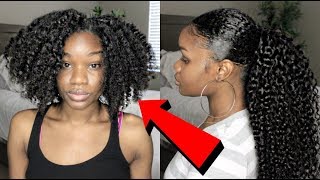 How I Laid My 4A/4B/4C Natural Hair | Sleek Ponytail | Julia Hair