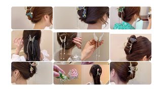 10 Beautiful Hairstyle For Different Hair Accessories /  /  Fancy Hair Clutch For Teenagers /  /  20