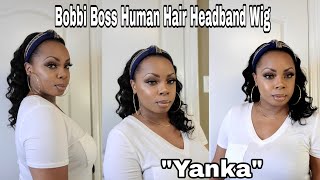 Bobbi Boss 100% Human Hair Headband Wig Mh1403 Yanka | Throw On & Go| Allthings Nikkinicole