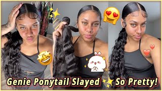 Sleek Low Invisible Ponytail On Short Natural Hair | Affordable Virgin Hair Review Ft.#Ulahair