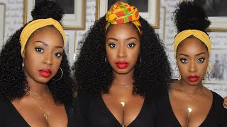 Curly Headband Wig For Natural Hair! Ft Better Length Hair| Protective Styles, Wig Review