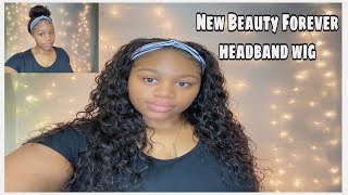 New Beauty Forever : Best Waterwave Headband Wig Install , No Lace