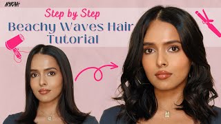 Step By Step Beachy Waves Hairstyle Tutorial For Valentine'S Day Ft. @Prakritisingh  | Nykaa