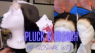 Pluck & Bleach 5X5 Hd Closure Wig W/ Me