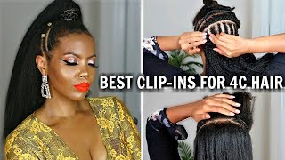Yes! How To Style 4C Natural Hair W/ Blow Out Clip Ins | Half Up Half Down Hergivenhair| Tastepink