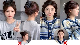 Quick & Easy Hairstyle Tutorial  Beautiful Bun & Braid Hairstyles*Korean Style