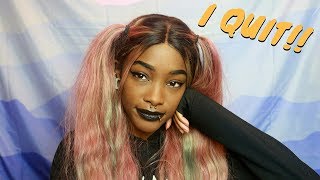 Dyeing My Hair Pink & Quitting My Job! | Aliexpress Lace Wig