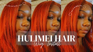Pre-Colored Ginger Orange Wig Installft Hulimiei Hair