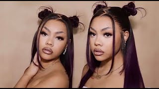 *New Trend!*Purple Ombre Lace Front Wig Install & Styling~Arrogant Tae Inspired~Ft.Nadula Hair