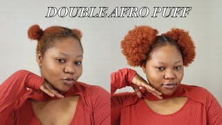 Double Afro Puffs | $15 Hair Extension |Natural Hair | Tutorial