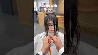 Haircut With Bangs Unique Technique #Shorts #Youtubeshorts #Hairstyle