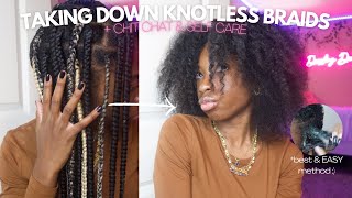 How I Take Out Braids Without Breakage + Removing Build Up & Self Care