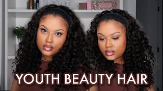 No Lace  No Glue  Affordable Curly Headband Wig Ft. Youth Beauty Hair | How To Store Your Wigs
