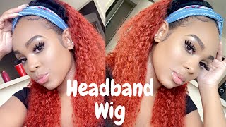 Curly Headband Wig | Dyed Red