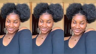 The Best Hairstyle For My Short Natural Hair | No Heat Needed + Edge Tutorial