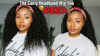 The Beginner Friendly Curly Human Hair Headband Half Wig You Need! | Myfirstwig Angel