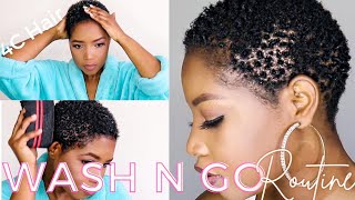 Wash N Go Routine | Natural Short 4C Hair Routine | South African Youtuber