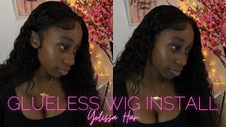 Glueless Water Wave Wig Install | Yolissa Hair