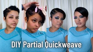 How To Add Extension To Pixie Cut|Swoop Bang|Short Hair
