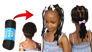 Get The Cutest Toddler Hairstyle - African Threading With Brazilian Wool!