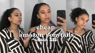 Trying Cheap Amazon Ponytail Extensions Under $15