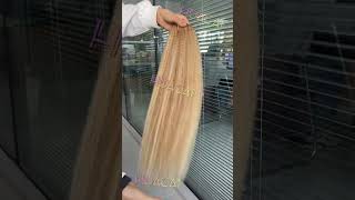 Ombre Colored Kinky Straight Clip In Hair Extensions#Clipinhairextensions #Humanhair #Hair