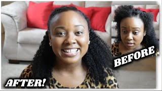 Blending Clip In Hair Extensions With Natural Hair + Twa