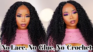 Easy V-Part Wig Install With No Leave Out, Lace Or Glue Feat. Klaiyi Hair | Protective Style