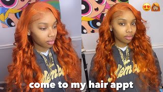 I Tried Ginger Hair Color!! | Come To My Hair Appointment With Me Ft. Ossilee Hair