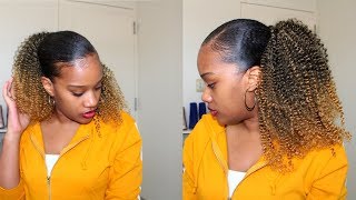 How To: Sleek Low Ponytail W/Blonde Ombre Crochet Braid Hair